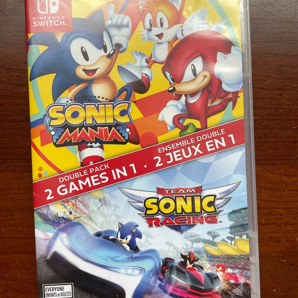 Nintendo Switch Sonic Mania & Team Sonic Racing Double Pack - Blue and Red